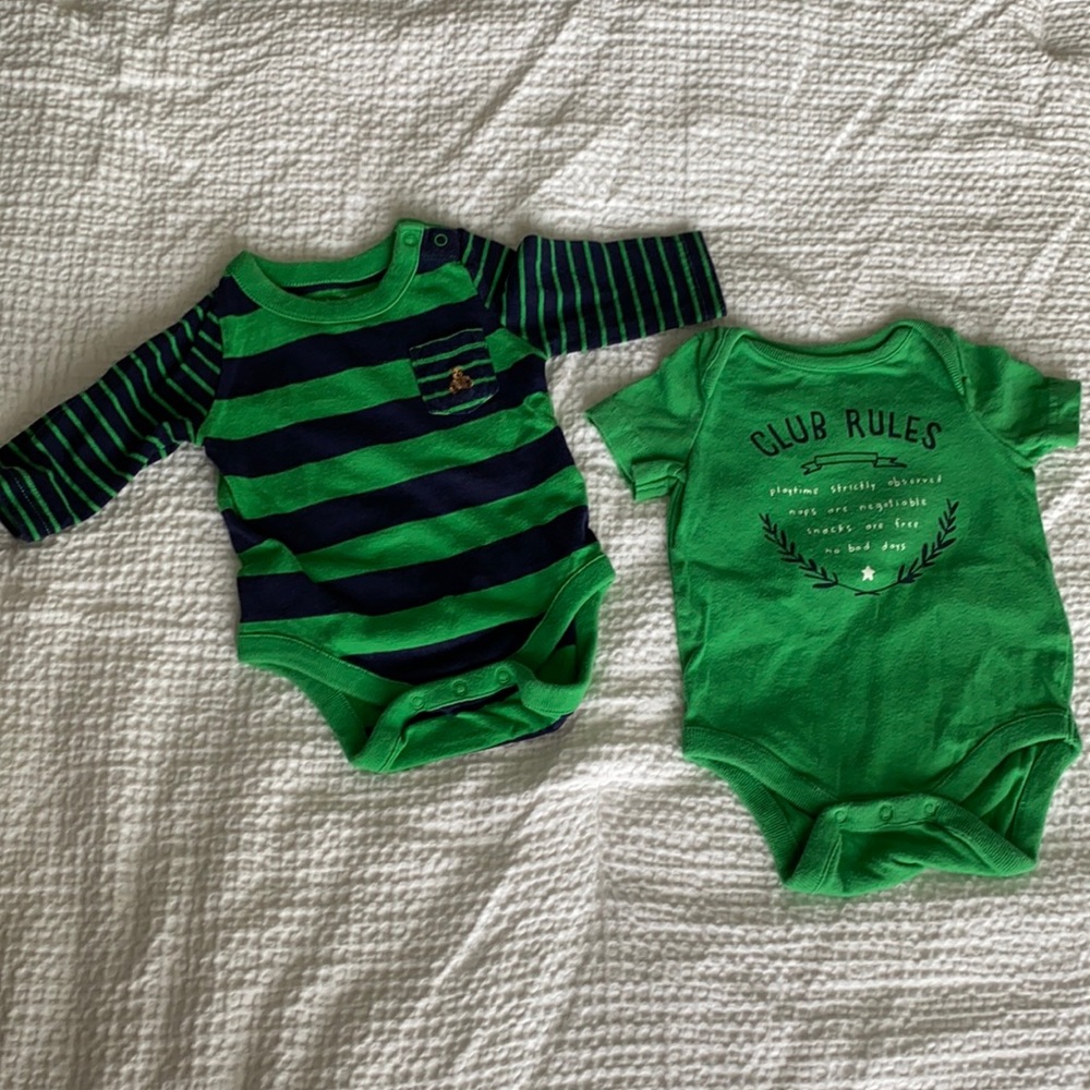 Baby Gap onesies.
